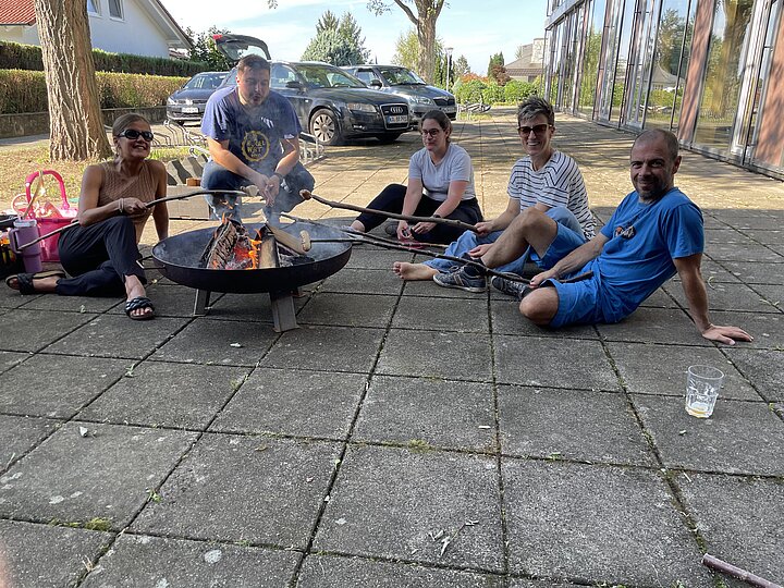 Grillen nach getaner Arbeit
