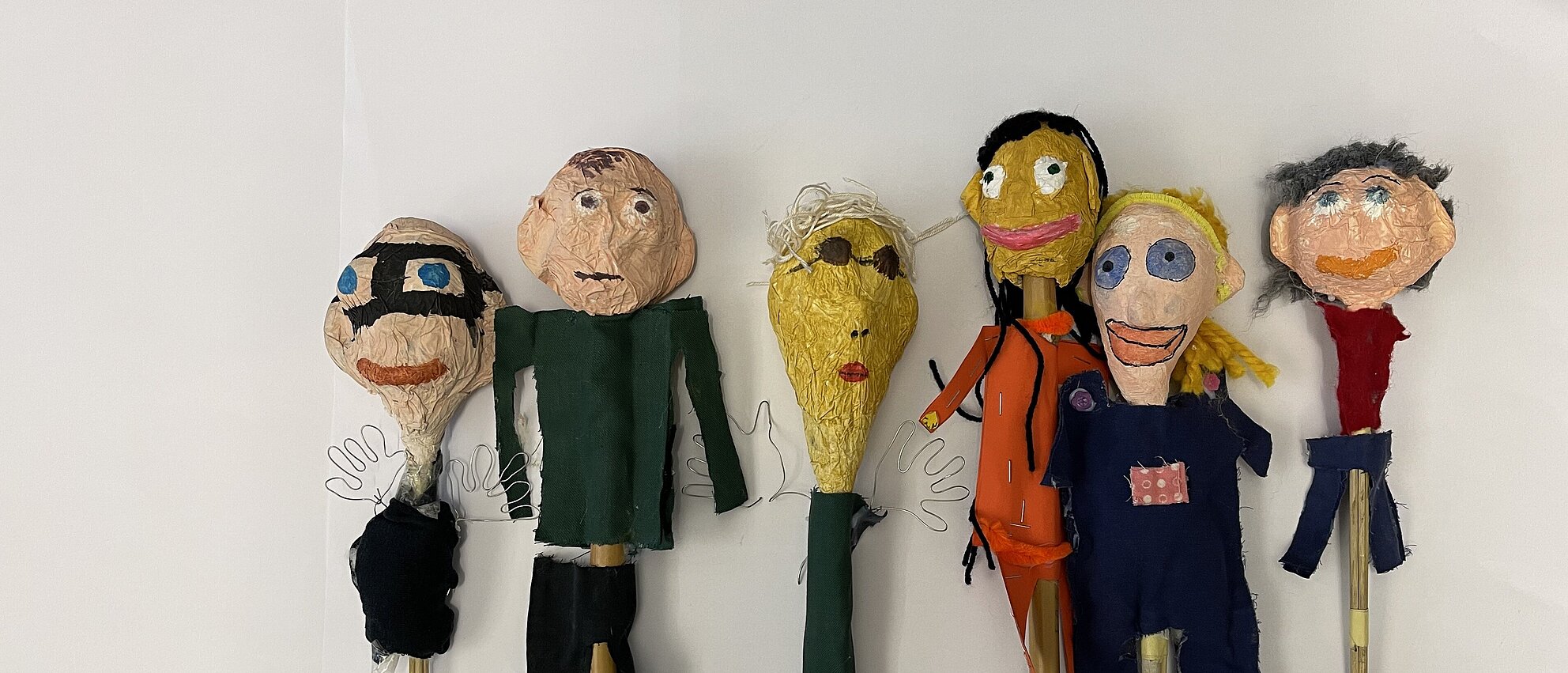 Selbstgebastelte Handpuppen